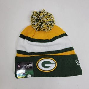RARE Vintage 2014 NFL Green Bay Packers Sideline Pom Beanie NWT